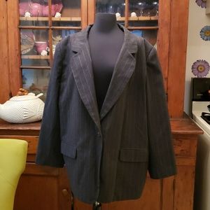 Harve Benard Wool Pin Striped Blazer